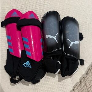 Adidas and Puma Shin Guards 2Pair pack w ankle support(Ships from OR)
